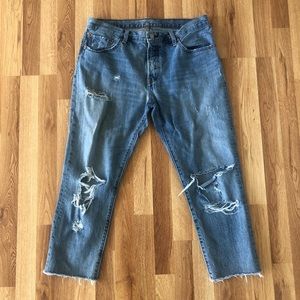 Levi’s 501 CT button fly crop jeans